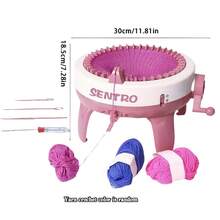 Children's Double-Sided Knitting Machine, 22/32/40/48 Needles Hand Knitting Machine Set (Random Accessory Color), Hand-Cranked Wool Knitting Machine For Scarves, Hats, Gloves, Socks, Sweaters, Dolls Interactive Toys, Suitable For Adults And Beginners, Good For Christmas And New Year Gifts - Wool Machine Style - View 16
