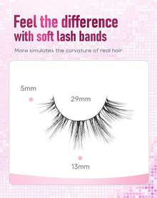 Natural Eyelashes Short Wispy False Lashes C Curl HP-70