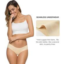 ALTHEANRAY Women's Seamless Hipster Underwear No Show Panties Soft Stretch Bikini Underwears Multi-Pack - 顏色 16 - 查看 2