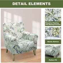 Local Delivery - Banquet Armchair Slipcover Printed Chair Covers With Arms Stretch Club Chair Slipcover Soft Armchair Sofa Covers Anti-Slip Furniture Protector For Dogs Pets Home Living Room Decor, 14 - 47 - 查看 3