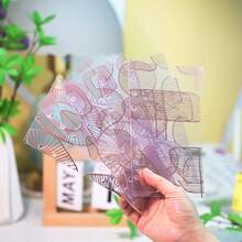 5 件 A5/A6 叶子和星形分隔页，6 孔分隔器，用于文件整理学校用品，返校 - 無色 - 查看 4