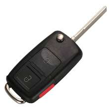Carcasa plegable para llave remota con hoja sin cortar de 2/3/4 botones para VW Golf, Passat, Polo, Jetta, Touran, Bora, Sharan - Múltiples estilos - Ver 10