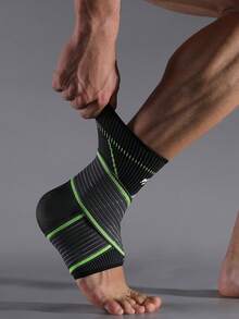 JINGBA SUPPORT 1 件弹性透气男女通用脚踝支撑袖带可调节绑带，适用于跑步、篮球、瑜伽、男女脚链、健身房配件