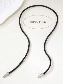 1 件哥特风格夸张神秘蛇形项链，可作为手链佩戴，适合时尚派对、节日、万圣节和日常佩戴 - 黑色 - 查看 2