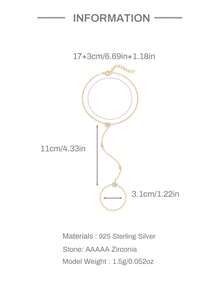 1 件精致多花手链手链 925 纯银手链女士经典简约礼物婚礼派对精美珠宝 - 金色 - 查看 6