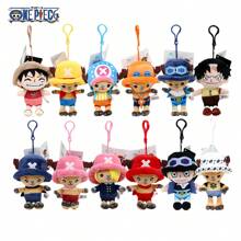 ONE PIECE 12 estilos de muñecos de peluche genuinos de ONE PIECE Monkey D Zoro, Chopper, Ace - Juguetes de peluche del Rey Pirata, lindos llaveros con colgantes, figuras de anime Kawaii, juguetes de peluche para coleccionar, regalos para cumpleaños y festivales de niños, 14cm/5,5 pulgadas