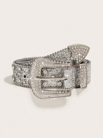 1条男士重工水钻闪亮眼睛扣皮带，适合日常、派对、聚会等休闲场合，商务场合亦可作为礼物送给男友、丈夫、父亲等男士，日常穿着时尚百搭，适合青少年、户外、度假、运动、旅行、街头、波西米亚风、复古秋季、万圣节等秋冬季配饰，适合青少年、青年、男士，休闲、户外、运动、度假、毕业礼物、生日礼物、日常穿着