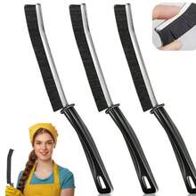1pc Black Multi-Functional Gap Cleaning Brush - Household Hard Bristle Narrow Brush Head - Gap Cleaning Tool, Suitable For Home Kitchen, Bathroom, Windows, Faucets, Toilet - Black - View 12