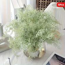 18 tallos artificiales de romero - Plantas falsas realistas resistentes a los rayos UV para decoración de granjas rústicas, bodas, hogar, porche, patio, jardín de uso interior/exterior - Decoración estacional festiva (Navidad, Acción de Gracias, Pascua), plantas artificiales para decoración del hogar, decoración de bodas, jarrones vintage, diseño de hojas texturizadas