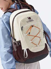 CAMEL CROWN 男女通用户外徒步背包，旅行远足运动休闲学生单肩包，新款设计 - 紫色 - 查看 7