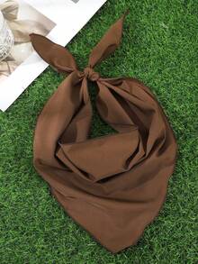 4/1件装夏季时尚复古花卉头巾，雏菊印花三角发带，适合日常、海滩、节日和休闲场合佩戴，女士发带，女士头巾 - 彩色 - 查看 5