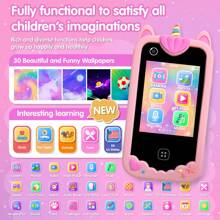 Giocattolo per bambini con telefono da 2,8 pollici, con doppia fotocamera e registrazione video HD, giochi educativi divertenti + lettore musicale, regalo perfetto per Natale e compleanno (include scheda di memoria da 8GB)