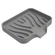 Silicone Soap Dish For Bathroom Self Draining Soap Bar Holder Kitchen Sink Soap Dish Sponge Drain Pad Countertop Soap Dispenser
