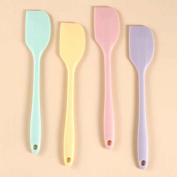 4 قطع مجموعة كشط سيليكون، مكشطة سيليكون مصغرة، مكشطة مربى بطول 8.27 بوصة، مكشطة زبدة مقاومة للحرارة، أدوات خلط وخبز، لوازم الخبز، أجهزة مطبخ متعددة الوظائف