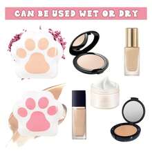 4 PCS Cute Powder Puff, Cat Paw Cushion Makeup Powder Puff, Soft Cat Paw Sponges Cushion Makeup Sponge, Face Powder For Women - MultipleColors - View 5
