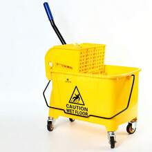 20L Cubeta Trapeador Amarilla Con Exprimidor Limpieza - Amarillo - Ver 1