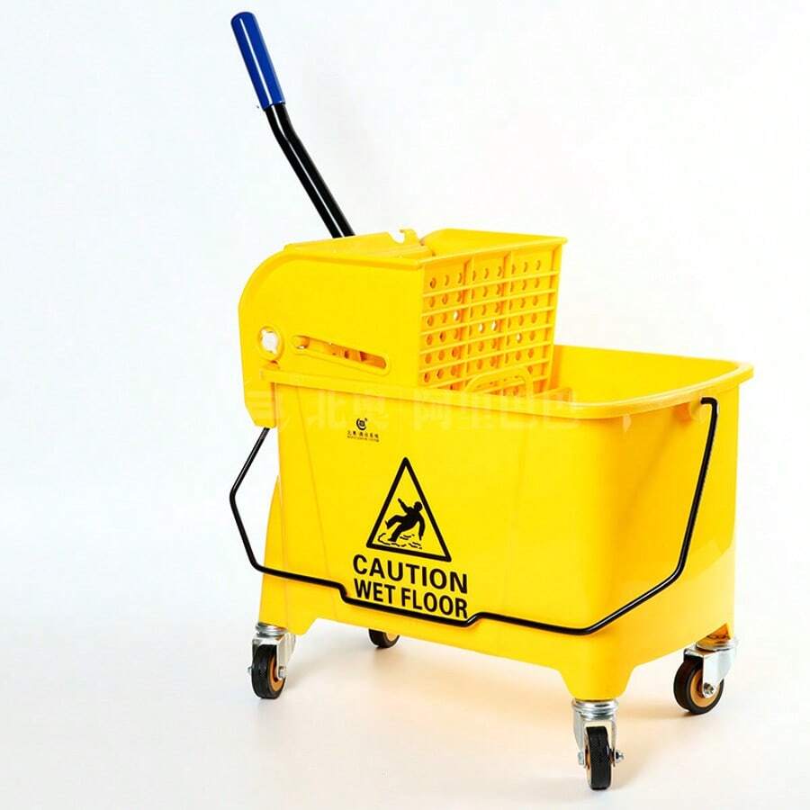 20L Cubeta Trapeador Amarilla Con Exprimidor Limpieza - Amarillo - Ver 1