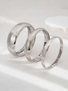 3 件/5 件/7 件复古优雅夸张宽金属素手镯套装，个性化简约高端多层珠宝适合女性、节日、派对、约会、礼物、日常搭配 - 金黃色 - 查看 10