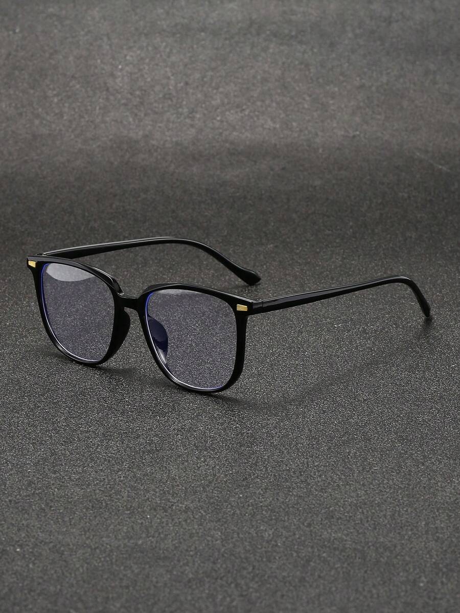 1 副男女通用复古 Y2K 风格透明镜片眼镜，休闲装 - 彩色 - 查看 1