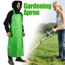 1 Stück grüne Garten-Mähschürze mit Vollschutz und Taschen - atmungsaktive Schutzschürze für Rasenpflege, Gartenarbeit und Landschaftsgestaltung, verstellbare Träger und große Taschen, unisex Outdoor-Bekleidung, funktionelle Gartenbekleidung