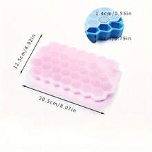 1 pieza Molde de hielo de silicona en panal clásico de 37 celdas, fácil de sacar los cubos de hielo