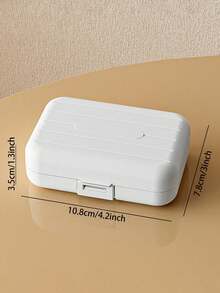 1pc Mini Pill Box With Seven Compartments, Compact And Convenient, Suitable For Travel Medicine Box, Cute Weekly Travel Pill Case Organizer, Independent Compartment Case,Supplement Case For Pocket Or Purse