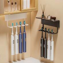 Estante de almacenamiento multifuncional, gabinete con espejo, soporte para cepillo de dientes, vaso de enjuague, vaso para cepillo de dientes montado en la pared, organizador de drenaje con estante colgante