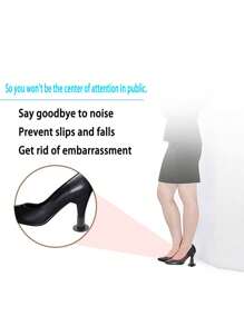 2pcs High Heels Cover - Effectively Protect The Heels Of High-Heeled Shoes, Increase The Balance Of High-Heeled Shoes, Enhance The Comfort Of Wearing High-Heeled Shoes, Reduce The Sound Of High-Heeled Shoes Walking (Walking Mute) High-Heeled Shoes Heel Staring Cover, PVC Software Material