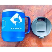 Termo para Café de Doble de Acero Inoxidable 400ml, Termo Taza Térmica para Café con Tapa Hermética y Pajita Telescópica, Taza Termica Frio y Caliente Portátil Vaso Viaje para Café, Té y Agua(Azul) - Azul - Ver 6