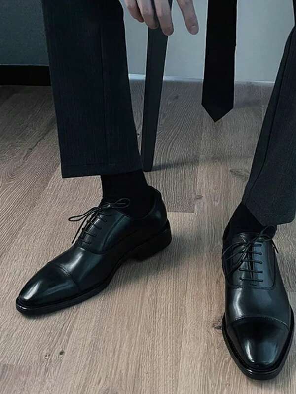 Men's Retro British Style Street Fashion Formal Dress Shoes, Casual Wedding Shoes