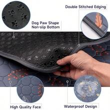Almohadillas para pipí lavables para perros - Paquete de 2 almohadillas reutilizables de alta absorción y gruesas que previenen las fugas, antideslizantes, impermeables para entrenamiento de cachorros, corral, jaula, caja de parto, entrenamiento para ir al baño, gris - Hojas - Gris oscuro - Ver 2