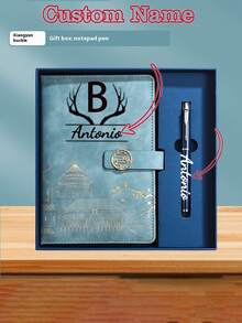 1pc Custom Notebook Set, Personalized With 26 Letters, Text, And Your Own Photo, Perfect Graduation Or Back To School Gift, Custom A5 Notebook With PU Leather Cover, Ideal Gift For Children, Close Friends,School Supplies,Back To School,For Office,For School,For Classroom,For Teacher Gifts,For University,For Colleague,For Dorm Rooms,For Teacher,For Boys And Girls,For Teenagers,Junior High School Students,Middle School Students,High School Senior High School Students,College Students,University Students,Freshman,Sophomore,Underclassmen - Multicolor - View 29