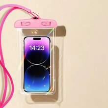 1pc Universal Waterproof Phone Bag With Touch Screen Function, Waterproof Phone Case Compatible With IPhone Galaxy, Waterproof Lightweight Plastic Dry Bag With Hanging Rope, Beach Essentials, Beach Accessories, Pool Float - Multicolor - View 10