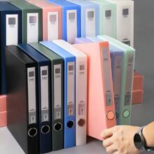 1pc Solid A4 Buckle Information Book, Solid Color Folder, Waterproof And Stain-Proof, Very , Highly Attractive Interleaving File Bag, 20 Pages/30 Pages/40 Pages/60 Pages/80 Pages/100 Pages, Multiple Specifications To Choose Back-School Season/Graduation Season Gifts, Suitable For School, Family, Office, Stationery Storage And Sorting, Good Helper For Teacher Supplies,Back To School,School Supplies