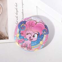 MY LITTLE PONY Insignia con purpurina Mi pequeño Pony rosada, diseño de dibujos animados adorable para mochila y uniforme: regalo perfecto para la vuelta al cole, fiesta de graduación o celebración de cumpleaños