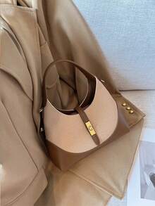 拼色小众设计饺子包，百搭通勤便携单肩斜挎包，手提包，适合日常通勤，休闲约会，逛街，碰撞粒子妈妈包 - 彩色 - 查看 3