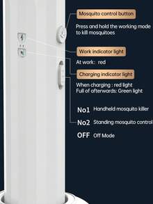 可充电二合一电动灭蚊拍和灭蝇器 - 家用自动灭蝇工具 - 彩色 - 查看 3