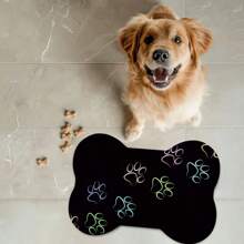 1 pezzo Tappetino per l'alimentazione degli animali domestici, tappetino assorbente per cibo di cani e gatti, tappetino impermeabile e antistrappo per animali domestici, senza macchie e facile da pulire, per contenitore di acqua per cani, accessori e forniture per animali domestici, tappetino adatto per animali che bevono in modo sporco e disordinato