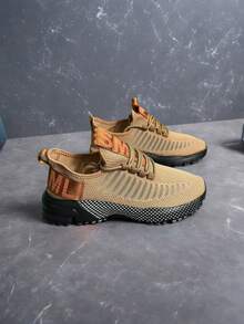 Zapatillas de moda para adolescentes, zapatillas deportivas con cordones y de slip-on- Zapatos de malla transpirable antideslizantes adecuados para correr y caminar al aire libre