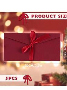 10个礼品信封，钱信封，红色复古牛皮纸信封，适用于现金、礼品、贺卡、邀请函、问候语、母亲节、复活节 - 彩色 - 查看 2