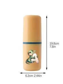 1个带动物首字母A-Z的便携式牙刷盒，让您的牙刷随时随地保持清洁！旅行牙刷架，便携式牙刷杯盖，适合旅行、露营、商务旅行和学校，多用途牙刷杯，旅行洗脸杯，牙刷和洗漱用品收纳套装，极简洗漱用品收纳盒，旅行必需品，浴室配件，家居用品和收纳用品（黄色）