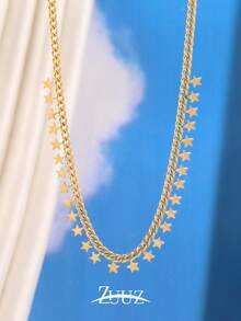 1pc Stainless Steel Pearl Charm Necklace For Women 18K Gold Plated Pearl Chain Choker Necklaces Female Jewelry Best Friends Gifts - necklace - View 9