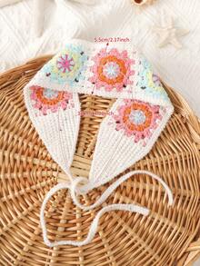 女士 Bandana 1 件镂空针织花头带，日常头饰发饰时尚发饰经典发带，发带