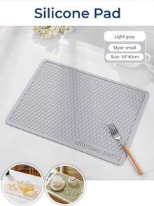 1 szt. 30*40 cm silikonowa mata odpływowa, mata odpływowa do ekspresu do kawy, mata do suszenia naczyń, silikonowa mata anty-rozpryskowa do zlewu, przybory kuchenne, kubki, gąbka do mydła wielofunkcyjny uchwyt na stojak odpływowy, mata odpływowa na blat kuchenny i łazienkowy, akcesoria do dekoracji domu