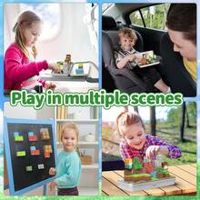 Magnetic Blocks, Travel Magnet Building Blocks For Toddlers, Magnetic Building Toys With Portable Iron Box STEM Educational Magnet Toys For Kids Ages 3 4 5 6 7 8 Year Old Boys Girls