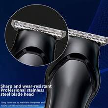 Hair Clipper, Cordless Electric Shaver, Carving Razor, Facial Hair Trimmer, USB Rechargeable, LED Display, Suitable For Home/Barber, Gift For Men, Father's Day Gift.1000 MAh Battery - màu đen - Xem 5