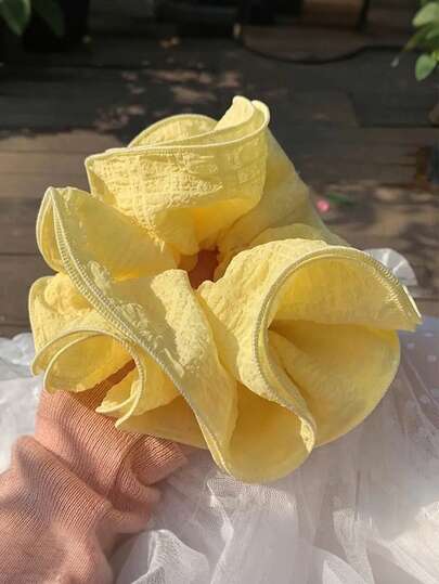 超大褶皱发圈，法式花卉发饰，女士多色发圈，时尚发圈，发饰。优雅简约发饰，发圈，马尾辫发圈，头饰弹力带