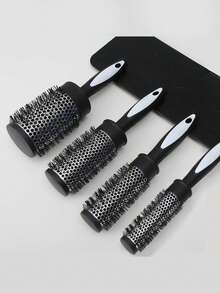 1pc/3pcs/4pcs Black & White Roller Comb - Fine Tooth Comb Pointed Tail Comb Hair Clips, For Easy, Smooth Curly And Straight Hairstyles - Plastic Bristle Regular Hair Roller Brush With ABS Plastic Handle, Portable Professional Styling Tool,Hair Brush,Slick Back Brush,Styling Brush,Curly Hair Brush,Edge Brush,Hair Comb,Brush Hair,Hair Brush Set,Comb Hair,Comb For Curls,Detangling Brush,Hair Brush For Women,Hair,Travel,Hair Products,Hair Tools,Hair Stuff,Barber,Barber Accessories,Barbershop,Hairdressing Equipment - Multicolor - View 1
