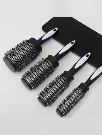 1pc/3pcs/4pcs Black & White Roller Comb - Fine Tooth Comb Pointed Tail Comb Hair Clips, For Easy, Smooth Curly And Straight Hairstyles - Plastic Bristle Regular Hair Roller Brush With ABS Plastic Handle, Portable Professional Styling Tool,Hair Brush,Slick Back Brush,Styling Brush,Curly Hair Brush,Edge Brush,Hair Comb,Brush Hair,Hair Brush Set,Comb Hair,Comb For Curls,Detangling Brush,Hair Brush For Women,Hair,Travel,Hair Products,Hair Tools,Hair Stuff,Barber,Barber Accessories,Barbershop,Hairdressing Equipment