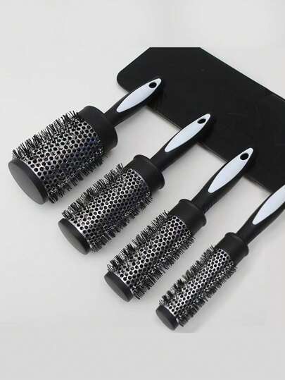 1 pezzo/3 pezzi/4 pezzi Pettine a rullo nero e bianco - Pettine a denti fini con punta, fermagli per capelli, per acconciature lisce e ricciolute facili e morbide - Spazzola per arricciare i capelli con setole in plastica e manico in plastica ABS, strumento di styling professionale portatile, spazzola per capelli, spazzola per capelli lisci, spazzola per lo styling, spazzola per capelli ricci, spazzola per bordi, pettine per capelli, set di spazzole per capelli, pettine per capelli, pettine per ricci, spazzola districante, spazzola per capelli da donna, capelli, da viaggio, prodotti per capelli, accessori per capelli, barbiere, accessori da barbiere, barbiere, attrezzature per parrucchieri